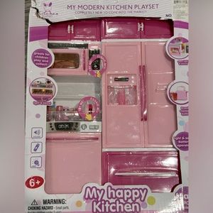 Kitchen doll play set. Girls.